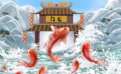 魚耀龍門意思|鱼跃龙门的解釋